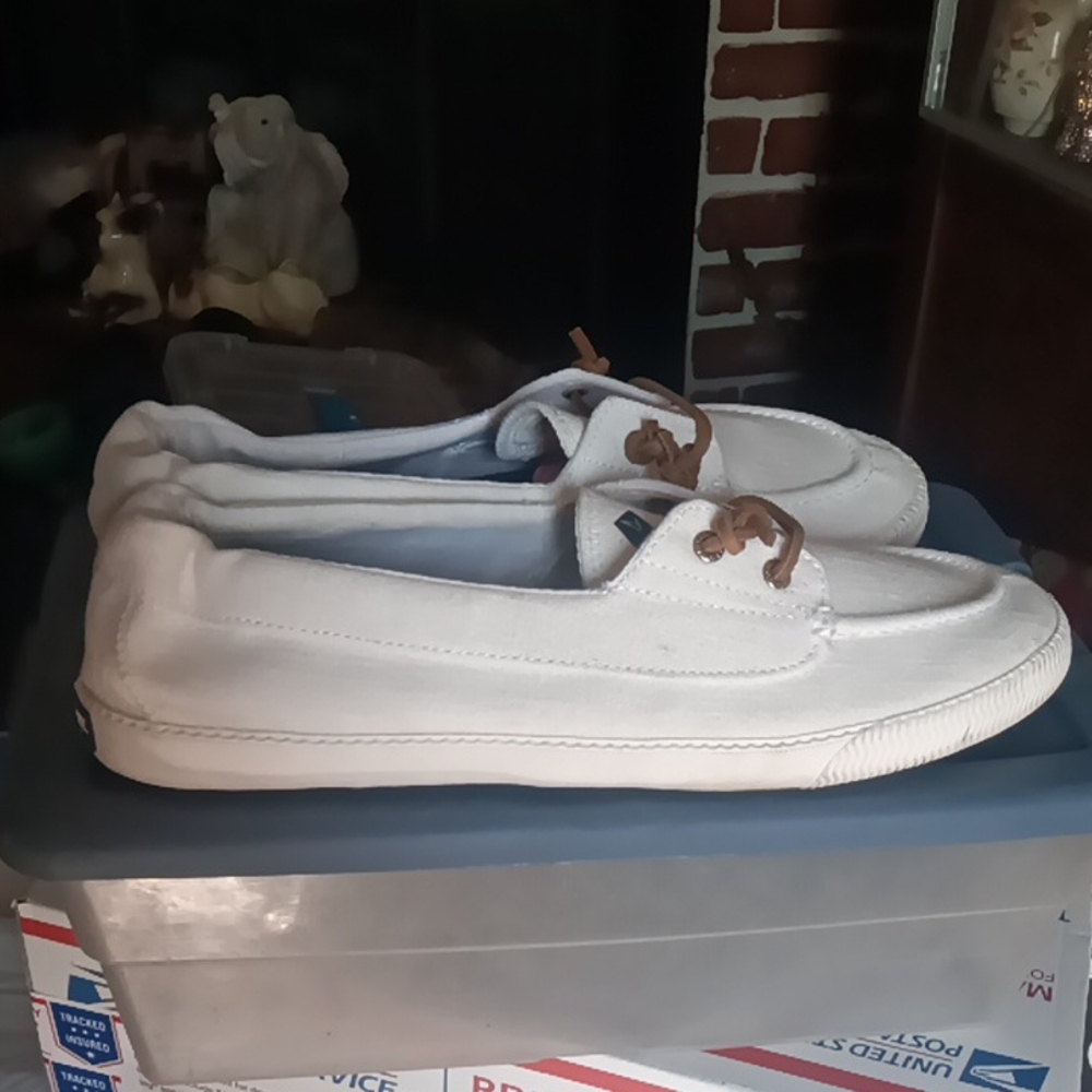 Sperry Men's White Boat Slip On Shoes Size 12